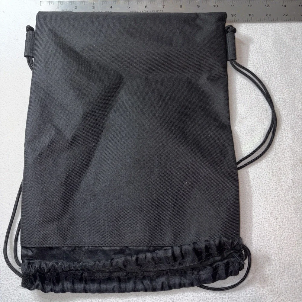 Disney Mickey Mouse Large Black & Gold Drawstring Backpack Bag